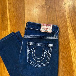 True Religion Women's Julie Dark Wash Jeans Size 28